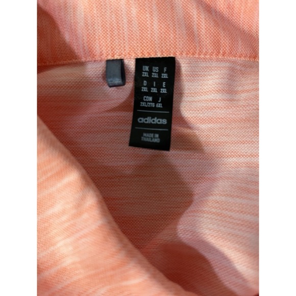 Adidas Golf Men's SS Peach/Gray Polo Sz‎ 2XL - Picture 4 of 7